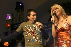 Foto ..... Kabarettist Dieter NUHR im Gespräch mit Petra VIETENHandball Lufthansa Final Four Herren am Sa. 29.03.2008Spieler / Sponsoren-Party im HH Rathaus© Claus Bergmann; Archiv